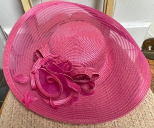 Wonderful Large Pink Hat From August Hat Company