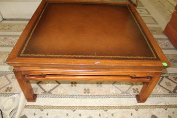 Leather Top Coffee Table