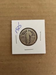 Beautiful 1925 Standing Liberty Quarter, Silver Coin