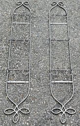 A Pair Of Vintage Wrought Iron Plate Racks