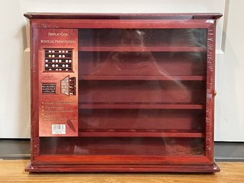 A Red Wood Display Case - New IN Packaging