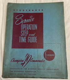 1949 Studebaker Service Operation Step And Time Guide