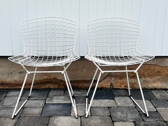 Pair Of Harry Bertoia MCM Wire Patio Chairs