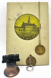 Bicentennial Memorabilia 1976: Book, Medallion, Keychain & Liberty Bell