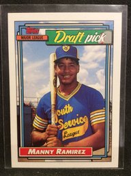 1992 Topps Draft Pick Manny Ramirez Rookie Card - L