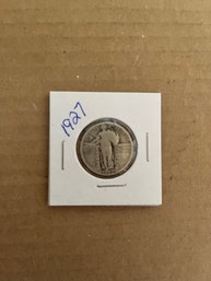 Beautiful 1927 Standing Liberty Quarter, Silver Coin