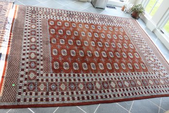 96x127 Burgundy Bokhara Rug W Pad