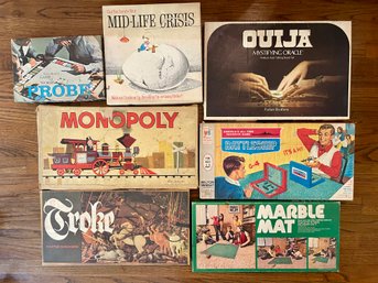 Collection Of Board Games From 1940s - 1980s Including Monopoly & Battleship