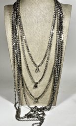 Super Huge Signed WEISS White Rhinestone Multi Strand Necklace