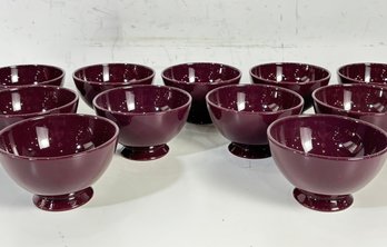 Portuguese Ceramic Ice Cream Bowls - Plum