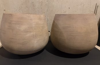 Modern Planters With A Stone Finish