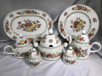 LOT 2 OF 3 - Fabulous VILLEROY & BOCH China Serving Pieces - SUMMERDAY - 12 Pieces Total - VERY Pricey !