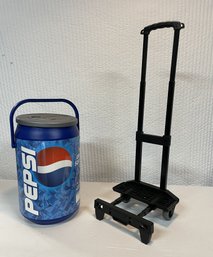 Plastic Pepsi Cooler & Plastic Mini Adjustable Hand Truck