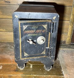 Antique Iron Combination Safe By The Concordia Safe Co. Kansas- With Mini Inside Safe