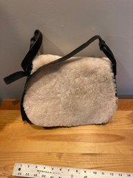 Urban Outfitters Ecote Black Leather Shearling Saddle Bag  S/O $120