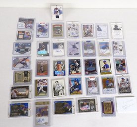 Large Lot Of Specialty Baseball Cards - Autographed And/or Game Worn Fabric Embedded