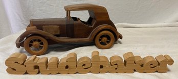 Two Wooden Studebaker Items