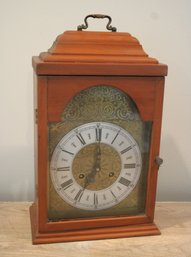 Wooden Mantle Clock With A Hinged Back