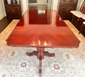 Beautiful Vintage Cherry Double Pedestal Dining Table W/ 2 Leaves