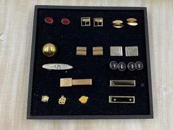 Collection Of Mens Accessories: Cufflinks, Tie Tacks, & More