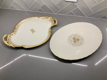 Gold Trim Platters