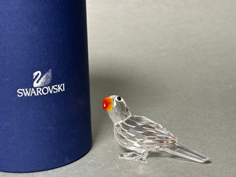 A Swarovski Crystal Parrot With Original Box