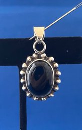Onyx And Sterling Pendant