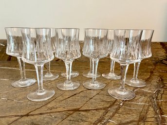 Set Of Ten Royal Doulton Crystal Claret Wine Sonnet Glasses