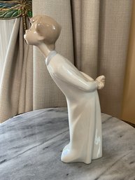 LLADRO Boy Blowing Porcelain Figurine #4869