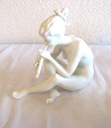 Kaiser Western Germany Porcelain Nude Playing Flute