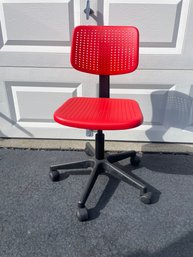 Red IKEA Wheeled Office Chair