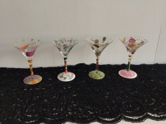 Hand Painted Cocktail Glasses