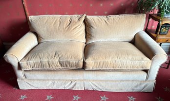 Velvet Full Size Sleeper Sofa, Reupholstered 4 Years Ago