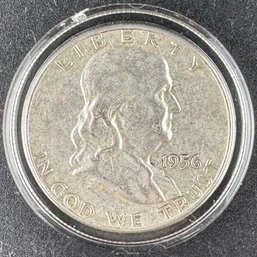 1956 Ben Franklin Silver Half Dollar