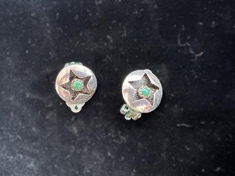 Turquoise Star Clip-On Earrings