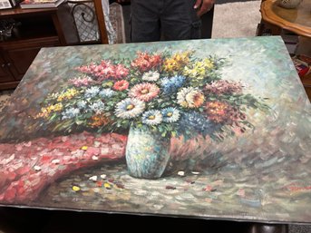 Beautiful Oil Floral By T. Denver