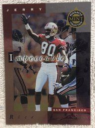 1998 Pinnacle Mint Collection Impeccable Jerry Rice Insert Card - L
