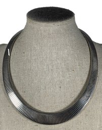 Vintage Slinky Sterling Silver Chain Choker Necklace 16'