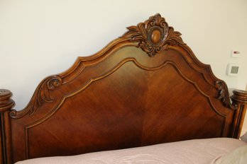 Carved Mahogany King Bed Frame