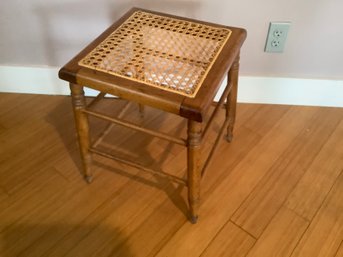 Vintage Caned Dressing Stool