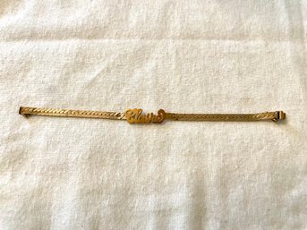 14K Gold CLAIRE Nameplate Bracelet