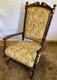 Turn Of The Century Platform Rocker With Barley Twist Features