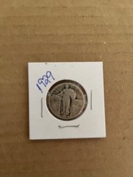 Beautiful 1929 Standing Liberty Quarter, Silver Coin