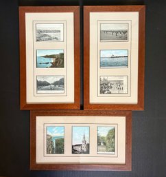 Framed  Historical Newport Postcard Series- Set Of 3