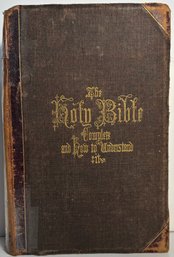 Antique 1869 Holy Bible