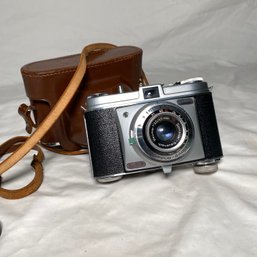 Kodak Camera Retinette Compu-Rapid Scnneider F3.5 45mm Very Clean Working In Leather Case