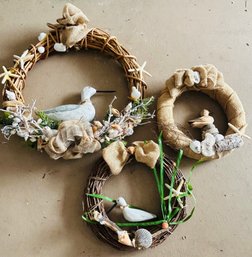 3 Seagull Themed Wreaths