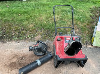 Lot: Leaf Blower And Toro Snow Thrower  Machine