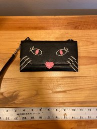Black Cat Cute Womens Wallet Or Wristlet Sold By Urban Outfitters