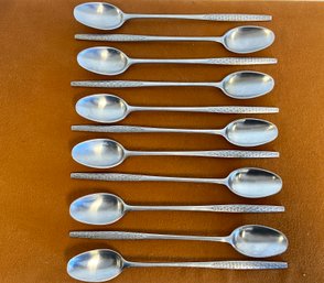 Eleven Vintage Dansk 'Variation IV' Stainless Ice Tea Spoons